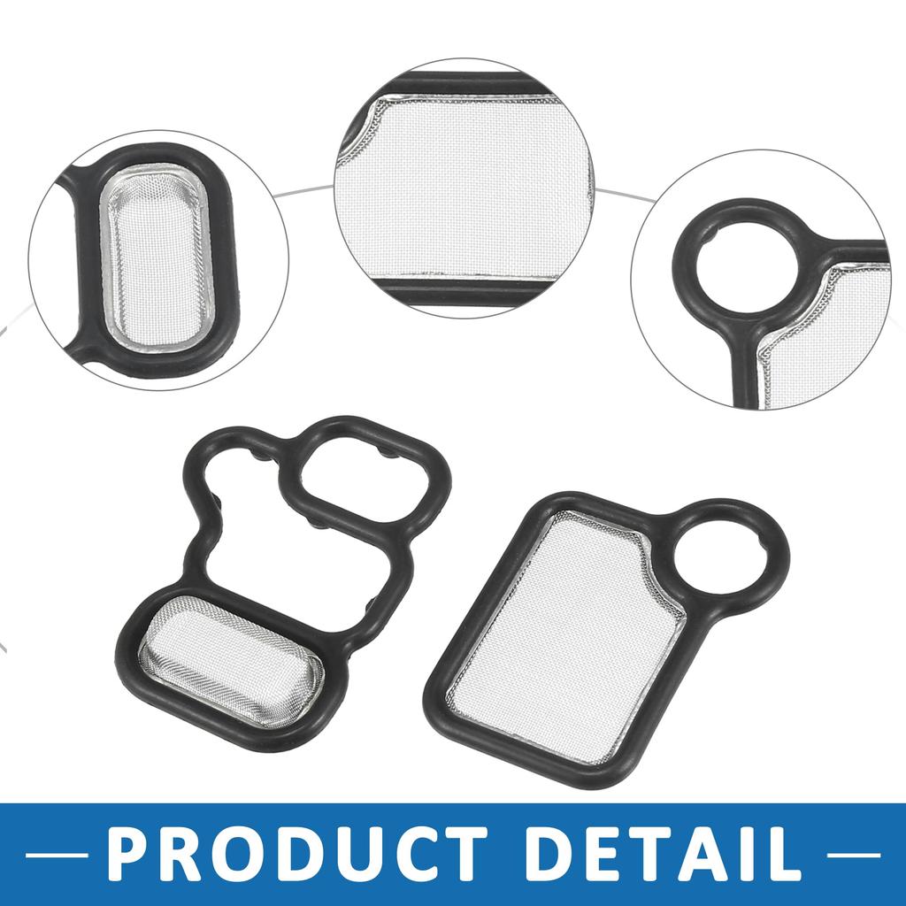 A ABSOPRO Solenoid Gasket Set 15815RAAA02 15845RAAA01 VTEC Solenoid Gasket Spool Valve Filter Screen Fits Hon da Civic 2002-2011