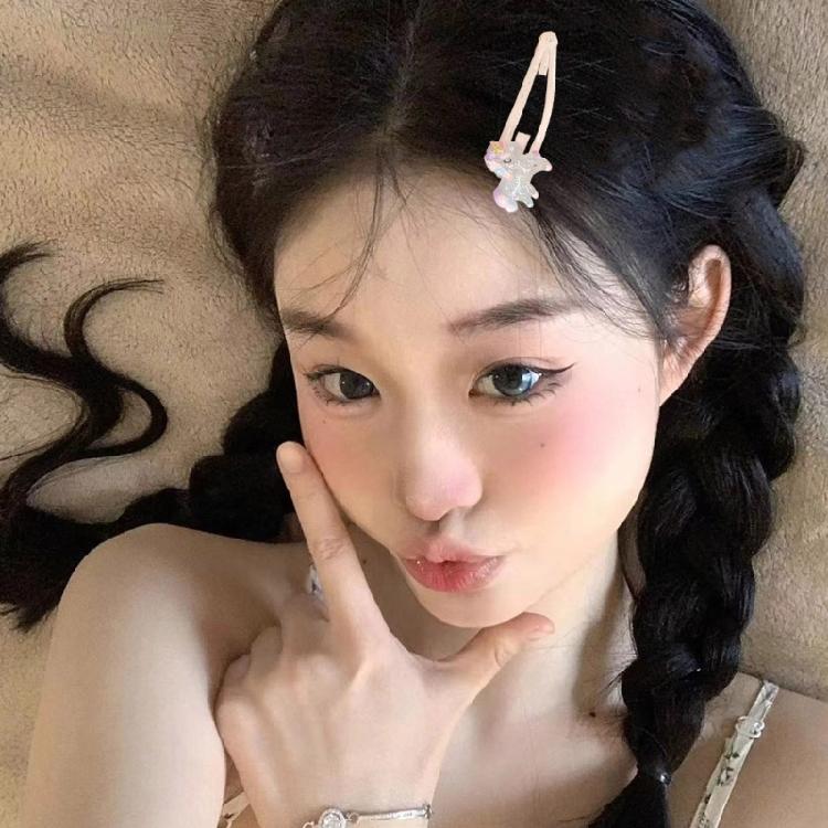 2 Stück Glitzer-Haarspangen mit Blumen- und Kuchenmotiven Haarnadel Cartoon Kinder-Haarschmuck für Mädchen zum täglichen Tragen