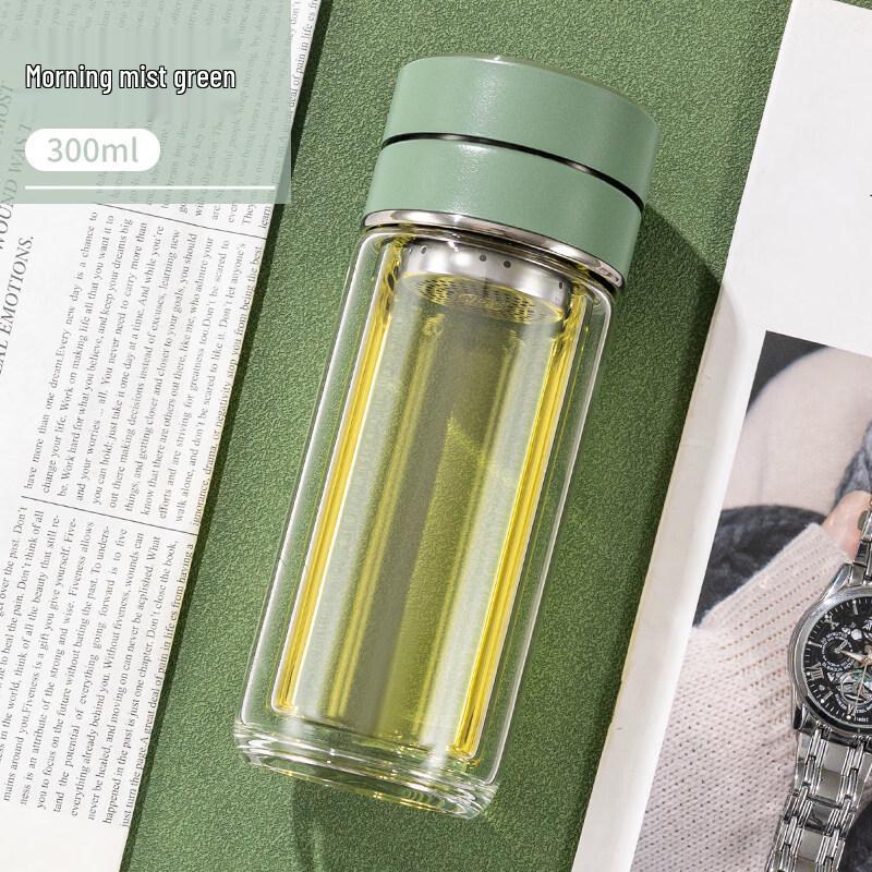 Double Wall Glass Tea Infuser Bottle