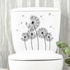 Toilet Lid Decal Self-Adhesive Non-Fading Removable Water-Resistant Plant Flower Theme Toilet Seat Lid Sticker Decor