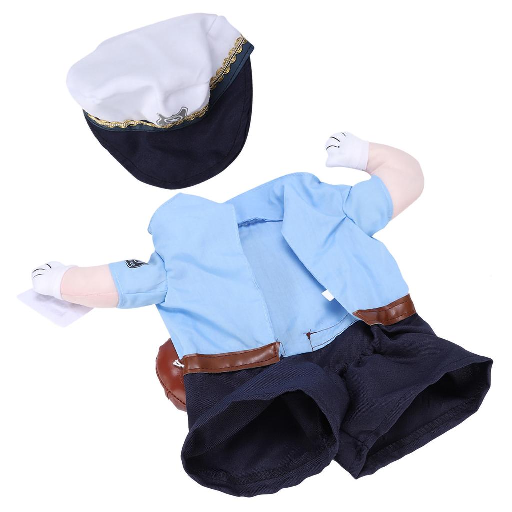 Polyester Sladký mazlíček Halloweenské oblečení Pokuta Policie Vzpřímený kostým Převlek pro kočky psy(S)