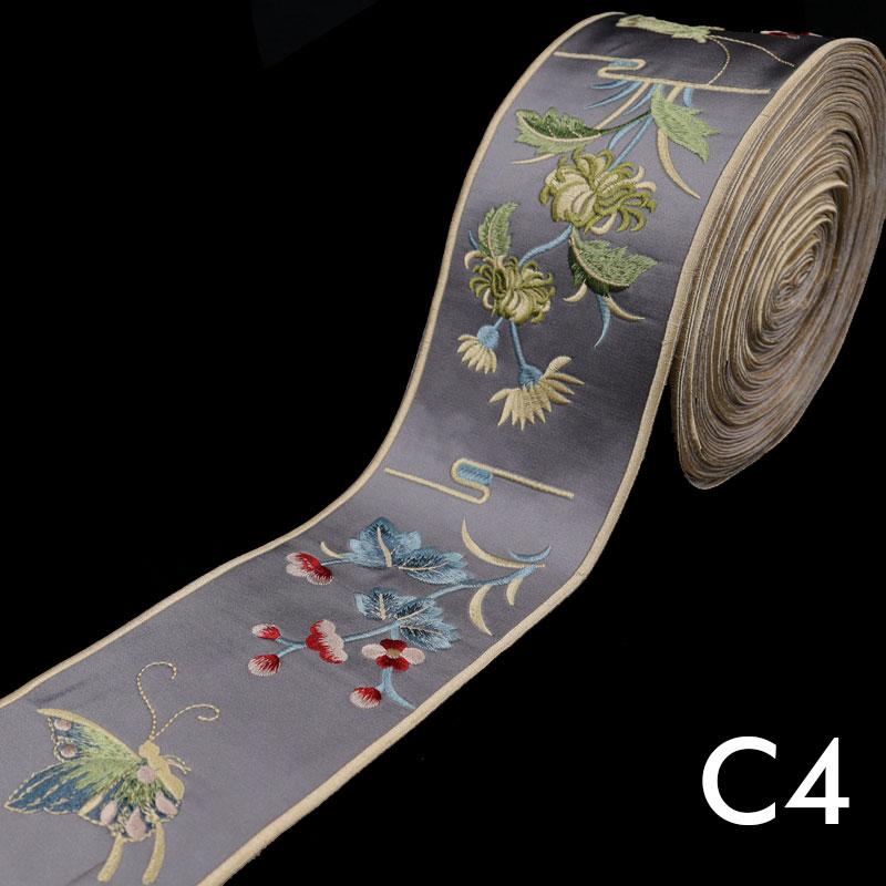 Chinese Embroidered Webbing Retro Embroidery Lace Trim For Diy Hanfu Costume  Cushion Curtain Decor Ribbon Accessories