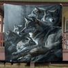 Wolf Pack Digital Printing Throw Blanket - Cool Wildlife Pattern Soft Lightweight Accent for Friends Gift Sofa Bed Travel Office