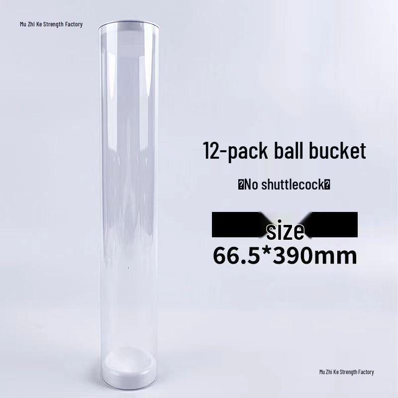 Portable Transparent Badminton Tube with Moisturizing Lid - Handmade Storage for Shuttlecocks