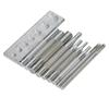 11pcs Metal Handle Rivet Setter With Base Punch Tool Kit DIY Snap Fastener Tool  Leather DIY