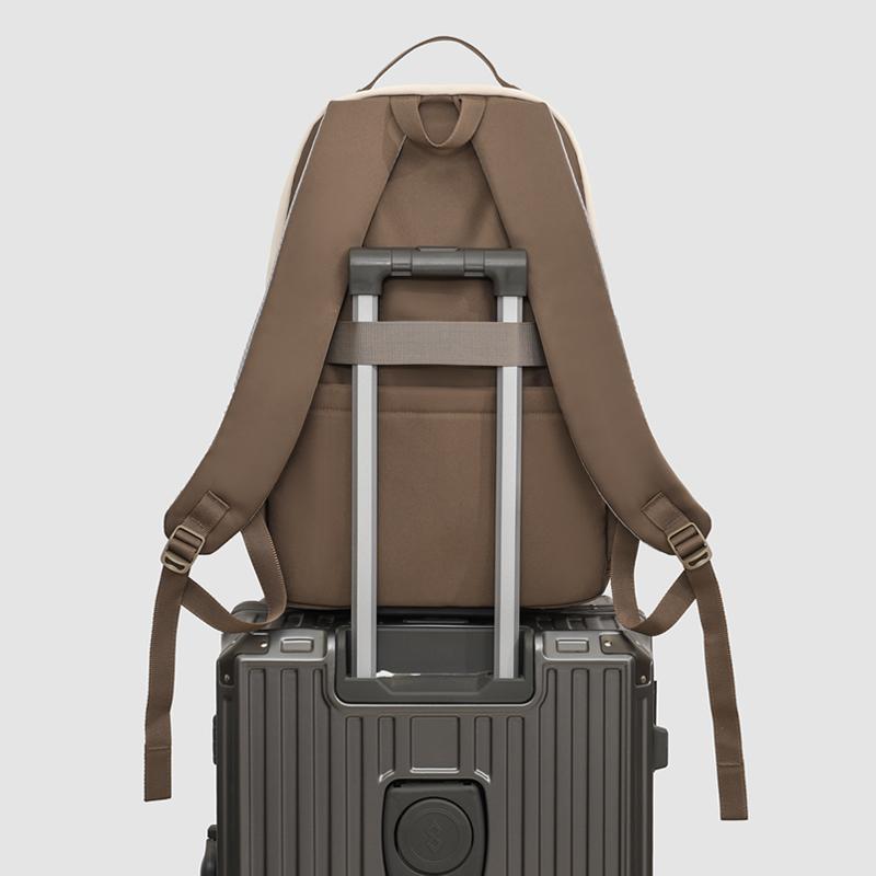 Contrast Color Student Schoolbag Men's Backpack Large Capacity Travel Backpack