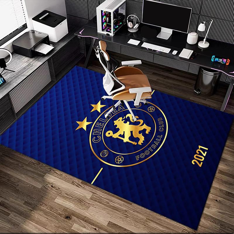 1pc Chelsea FC Printed Chair Rug for Home Office Use, Living Room Kitchen Game Room Area Carpet