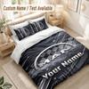 Custom Name Bedding Set 3 PiecesMAN Truck Print Duvet Cover + 2 Pillowcases Soft Bed Decor