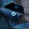 MONTAGUT Men's Faux Two-Piece Cashmere Blend Fleece Knit Shirt