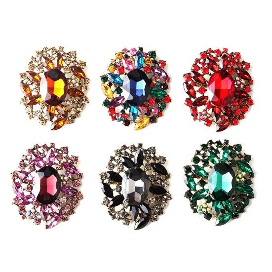 Workmanship Trendy Novelty Personality Faux Crystal Women Accessories Supplies Brooch