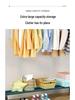 Plastic Floor-Standing Balcony and Bedroom Clothes & Hat Rack, with Folding Drying Pole and Storage.