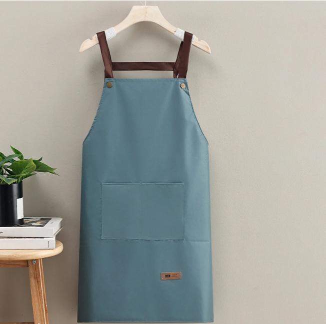 Waterproof and Oil Resistant Apron, Adjustable with 2 Pockets, Waterproof and Oil Resistant, Men's and Women's Cooking Aprons
