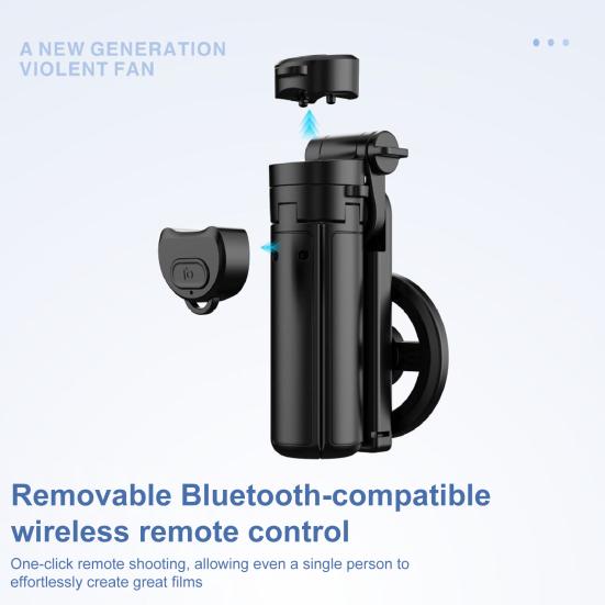 Mini Magnetisk Selfiestang med Bluetooth-kompatibel Fjernkontroll 360 Graders Rotasjon Bærbar Multifunksjonell Selfiestang med Utvidbart Stativ