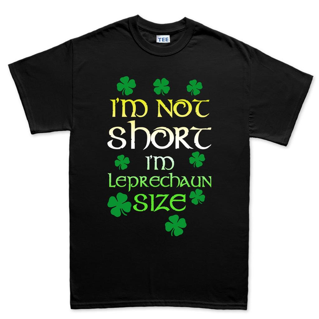 Mens I'm Not Short Irish Leprechaun St Patricks Day Irish Ireland T-Shirt Tee Top T-Shirt