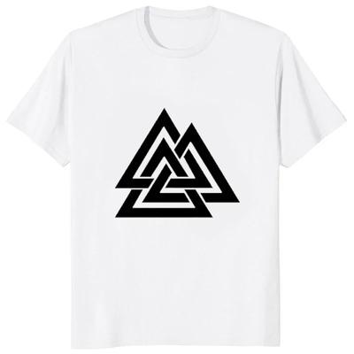 CAMISETA UNISEX ESTAMPADA CON SÍMBOLO DE VALKNUT, RUNE, VIKINGO NÓRDICO, Asatru, Odin Tyr, Runas Nórdicas, Camiseta para mujer, Venta caliente, Camisetas unisex de moda informal