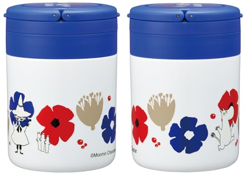 Skater Insulated Soup Jar, 300ml, with Folding Handle, Antibacterial, Moomin Design, LJFO3AG67856