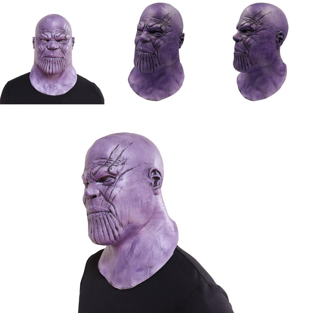 Hochwertige Avengers 4 Endgame Thanos Upgrades Cosplay Maske Latex Vollgesichtshelm für Enthusiasten