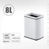 Stainless Steel Trash Can Large Capacity Kitchen Trash Bins Creative Square Toilet Garbage Bin Household Cleaning Accessories