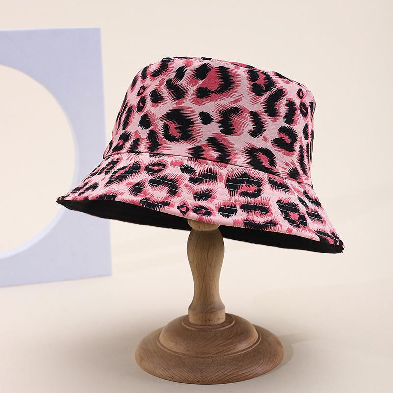 Popular printed leopard print bucket hat new fashionable versatile men's and women's outdoor sunshade basin hat spot batch