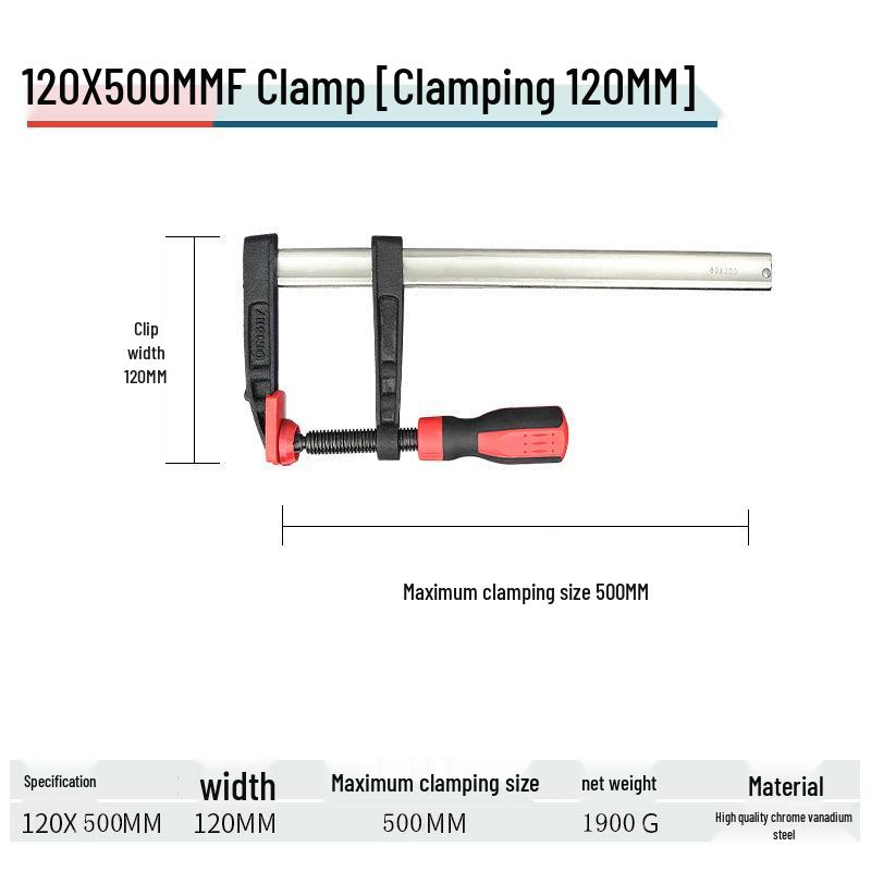 Deutsche Heavy-Duty Federstahl F-Klemme für Holzbearbeitung und Steinspleißarbeiten