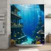 Underwater World Shower Curtain 3D Printed Bath Decor with Fish Coral Scene for Bathroom Decoration – Custom Size Available from