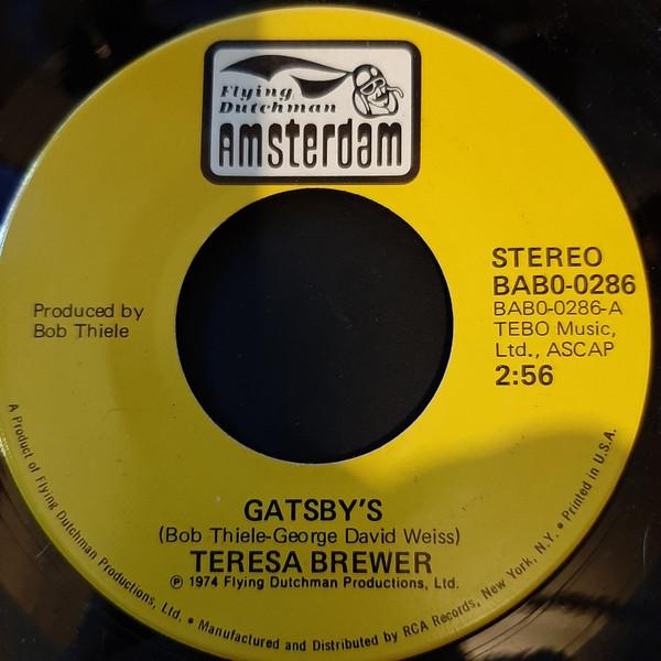 

7inch Record TERESA BREWER - Gatsby s BAB00286 Amsterdam 1974 US Jazz Used