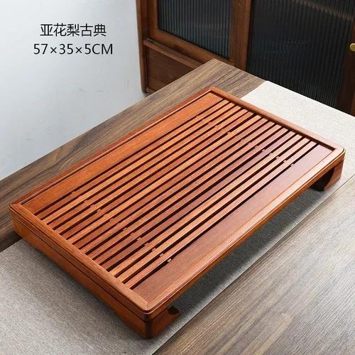Serving Chinese Tea Tray Wood Plate Office Desk Luxury Tea Tray Japanese Nordic Bandeja Para Cha Kitchen Accessories YN50TT