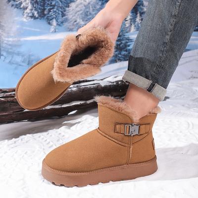 Bottes de neige à semelles épaisses 2025 hiver nouveau pour hommes antidérapantes fourrure intégrée version coréenne épaissies chaudes décontractées bottes en coton