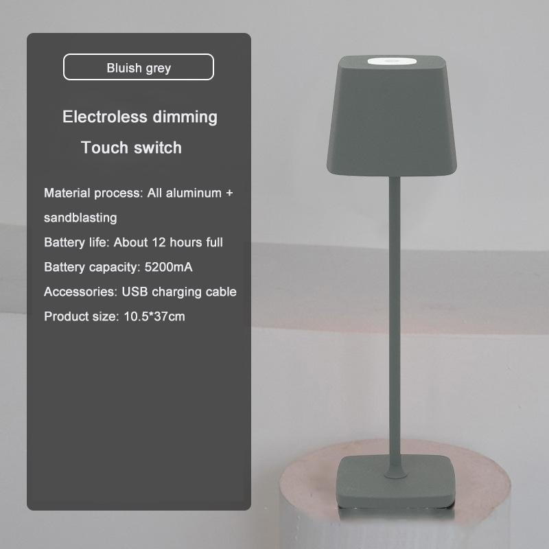 

Сучасна креативна світлодіодна настільна лампа USB-зарядка для спідниці Дизайн для спальні Кабінет Домашнє оформлення Спальня Кабінет Атмосфера Нічне світло Stepless dimming&Touch switch&USB сірий