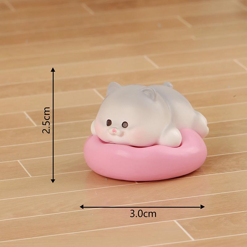 Mini Cute Resin Cat Dog Pig Rabbit Animal Doll Model Desktop Ornament Cartoon Figures Fairy Garden Decoration Accessories