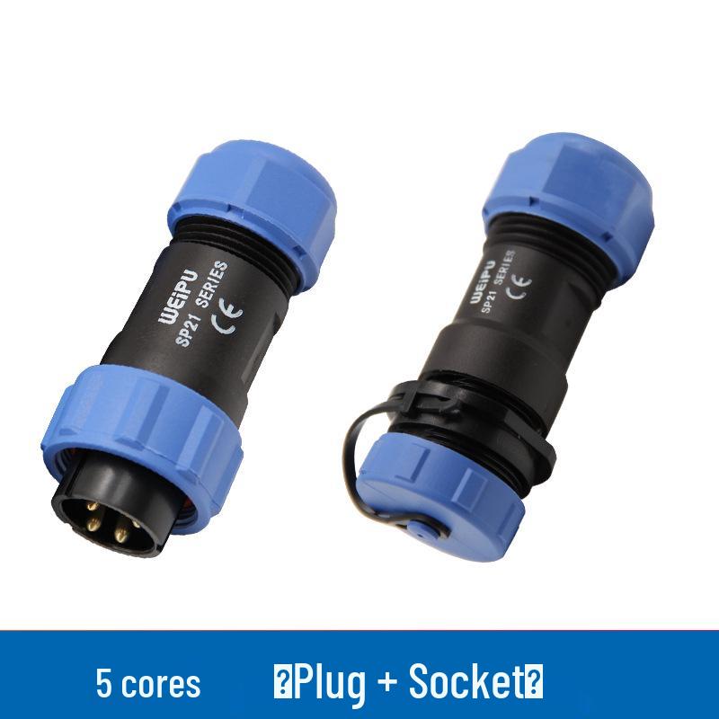 SP21 Series 12-Pin IP67 Waterproof Aviation Plug with Solder Connection