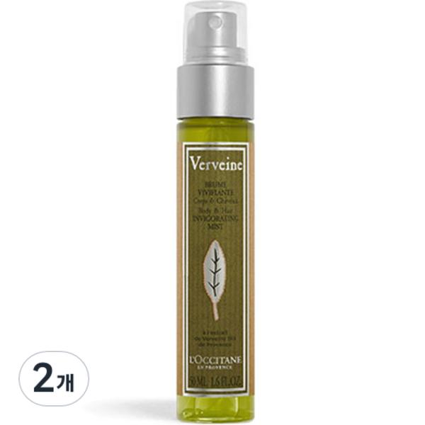 

L Occitane Verbena Бодрящий спрей для тела и волос, 50 ​​мл, 2 шт.