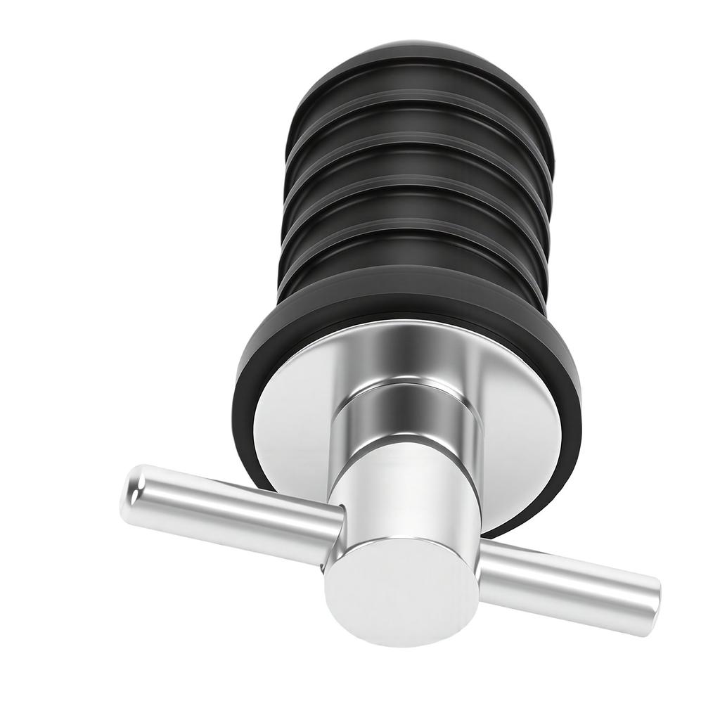 Rubber Boat Drain Plug 3 4in Ergonomic T Handle Excellent Sealing Scupper Plug For Boats Yachts RVs