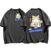 2025 Men T-shirts Intrage Japan Kanji Cartoon T-shirt Fun Graphics Kawaii Clothing Streetwear Peach Khaki Top Large Harajuku Top