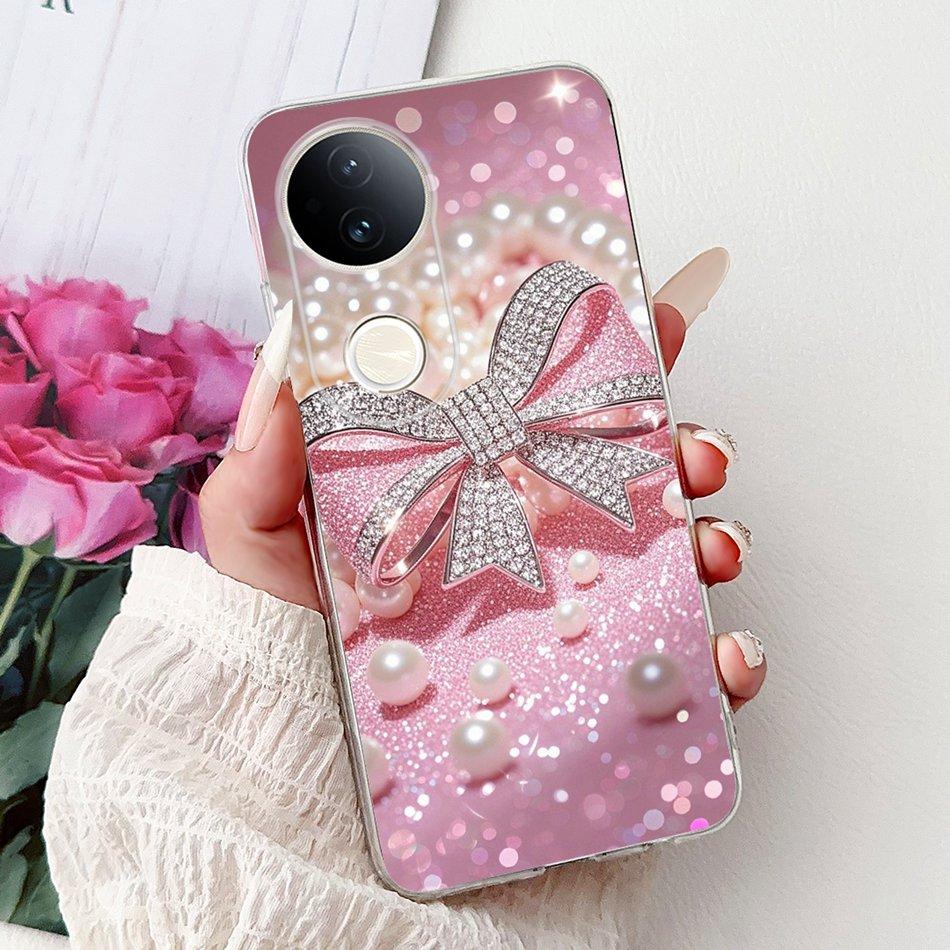For Vivo S20 Elegant Floral Butterfly Phone Case For Vivo S20 V2429A Soft Silicone TPU Cases