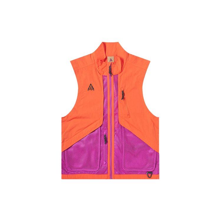 Nike Vests Men's Orange Red Stand Collar Moderate Urban Techwear BQ3619-634