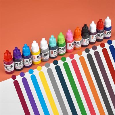 10ml Encre Photosensible Sceau Encre d'Écriture Colorée Petite Bouteille Spéciale Pour Fournitures de Bureau Pigment pour Tampon