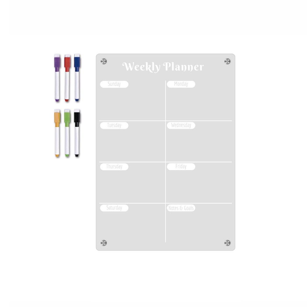 Clear Acrylic Erase Boards Magnetic Magnetic Fridge Calendar Premium Monthly Calendar Memo  School