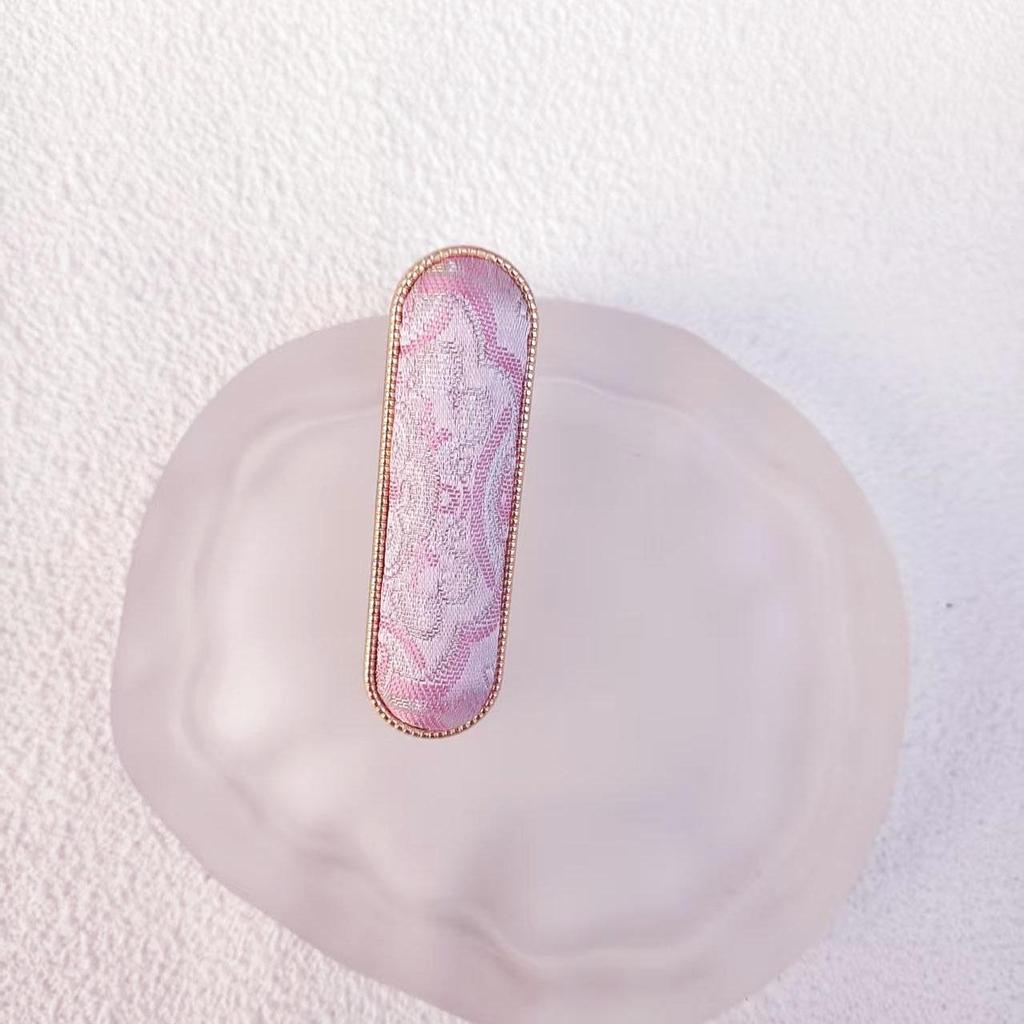 Handgefertigte chinesische bestickte Haarnadel - Brokat-Entenschnabel-Klammer