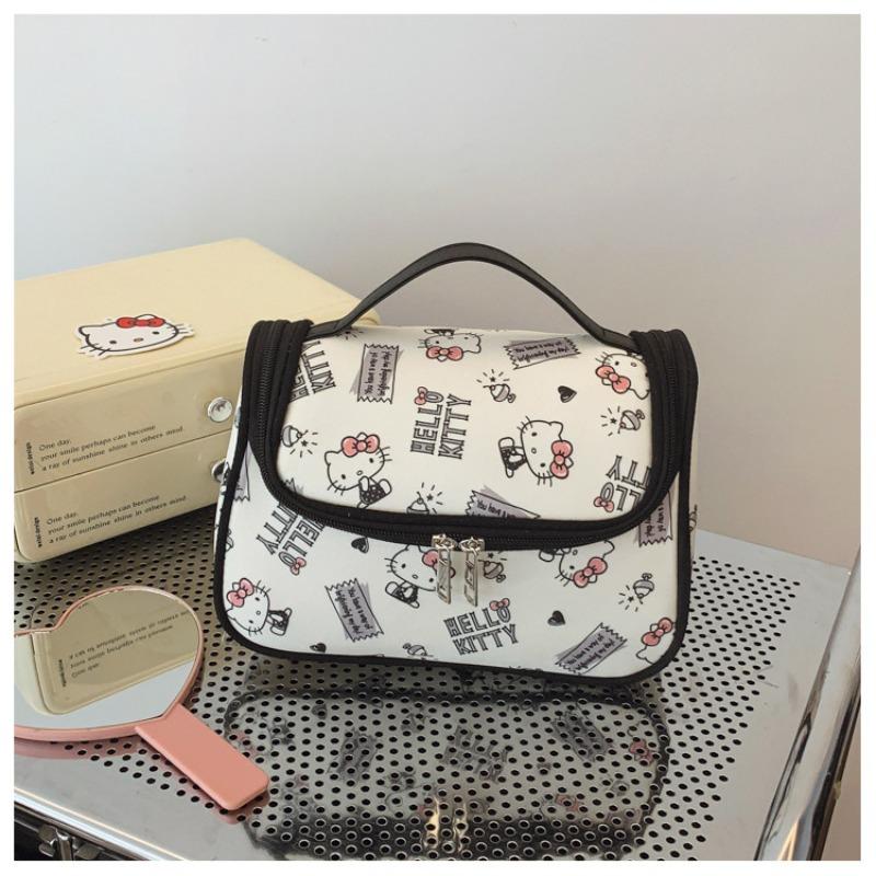 Portable cosmetic bag semi-shaped multi-function large-capacity cosmetic case storage case