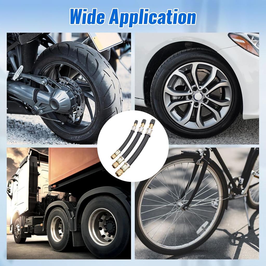 Universal Flexible Tire Valve Extenders, Flexible Tire Valve Extension Valve Extenders Extension Tire Valve Adaptor Tire Valve Extension Car Truck Sco