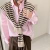 Striped Women's Shawl: Versatile Sleeveless Cardigan & Shoulder Cover for Spring/Autumn