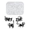 Halloween Silicone Cats Skull Mould Reusable Crafting Tool for Resin Keychains Pendants Jewelry Food Grade Materials