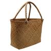 Seagrass Woven Basket Home Storage Organization Rattan Straw Flower Baskets With Handle Handmade Wicker Garden Succulent Handbag