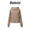 Blacknini Light off-Road "Milan Set" Hooded Jacket Jacket with Skirt Retro Plaid Miu Series Shorts