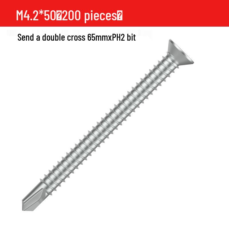 M4.2 Phillips Countersunk Self-Drilling Flat Head Galvanized Steel Screw for Metal and Tile
