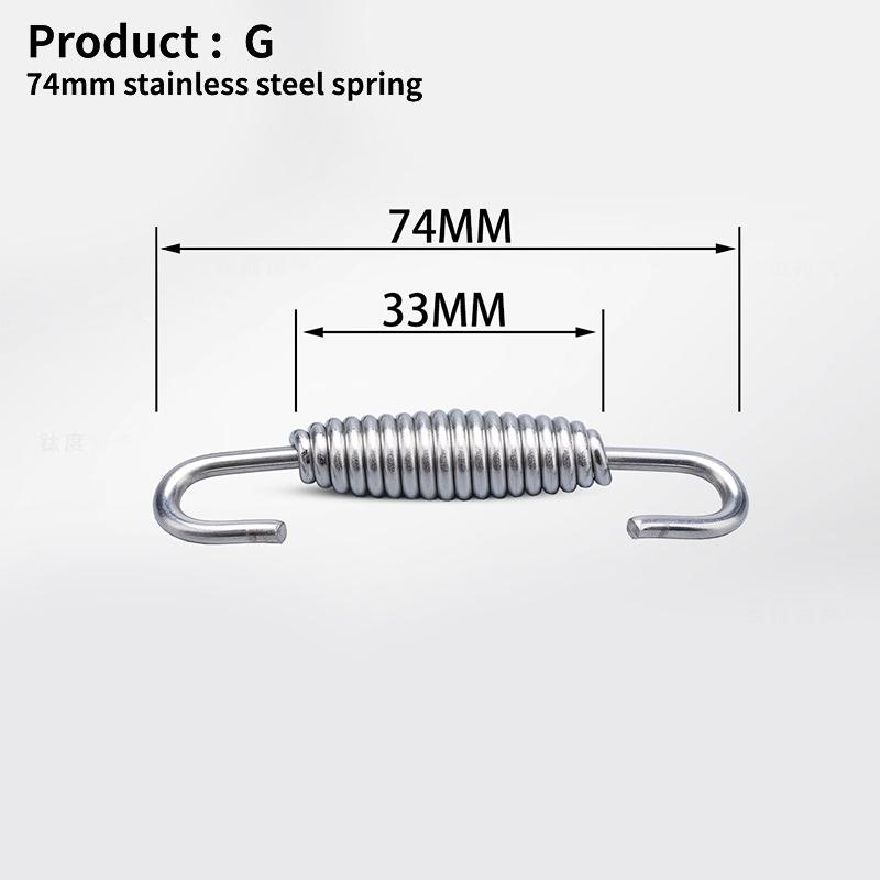 43mm-85mm Stainless Steel Rotatable Motorcycle Exhaust Spring Hooks For Front/Middle Link Pipe Muffler