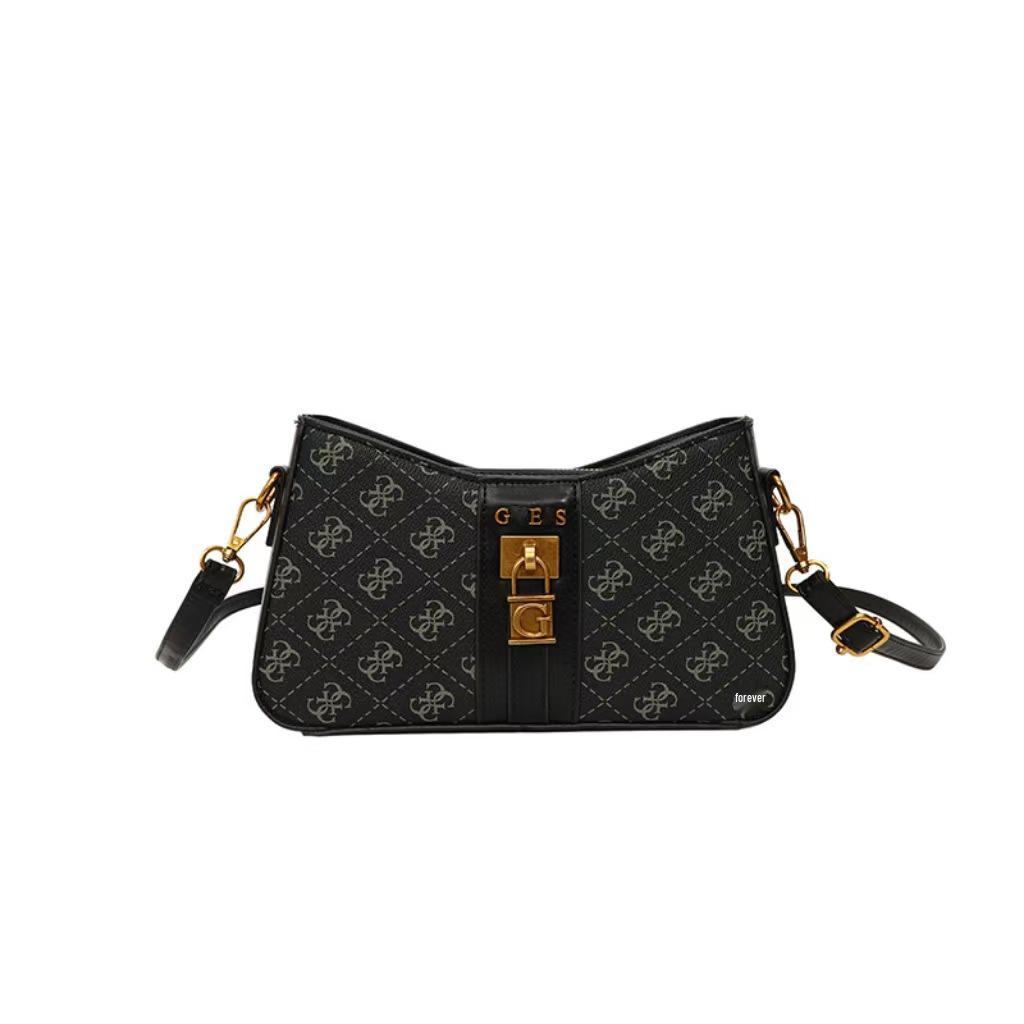 

Модна жіноча сумка-багет: Нова модна універсальна сумка через плече/на плече чорний