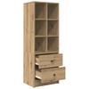 Highboard with Drawers Artisan Oak Finish 45.5 x 34 x 127 cm