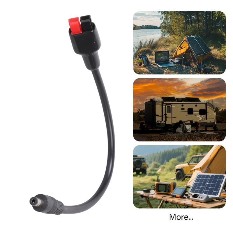 15AWG Coppers DC5521 5525 Male Connectors Cable With 30A Plugs Weatherproof For Foldable Solar Systems